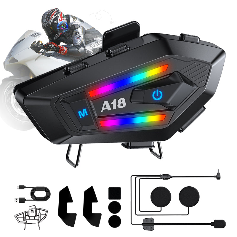 Intercomunicador Audífonos Bluetooth Para Casco De Moto A18