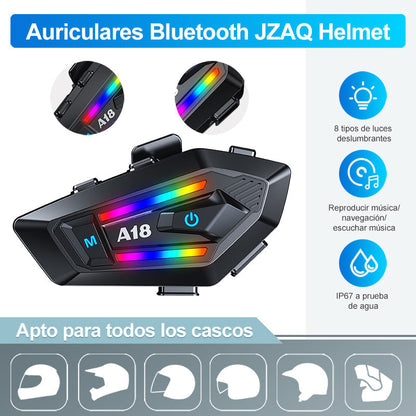 Intercomunicador Audífonos Bluetooth Para Casco De Moto A18