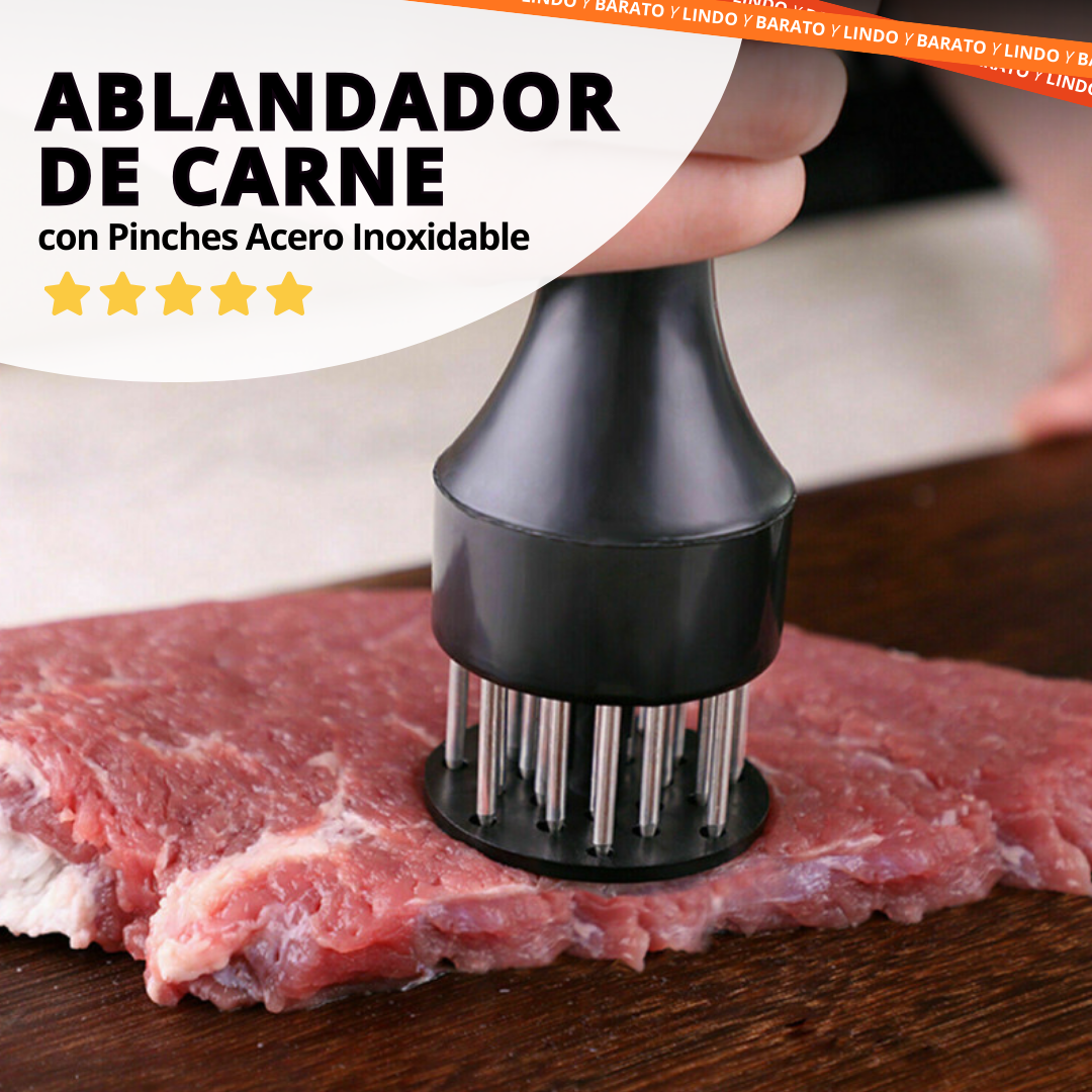 Ablandador De Carne con Pinches Acero Inoxidable - Carne Tierna & Adobo Rápido | Acero Inoxidable ⭐ TikTok