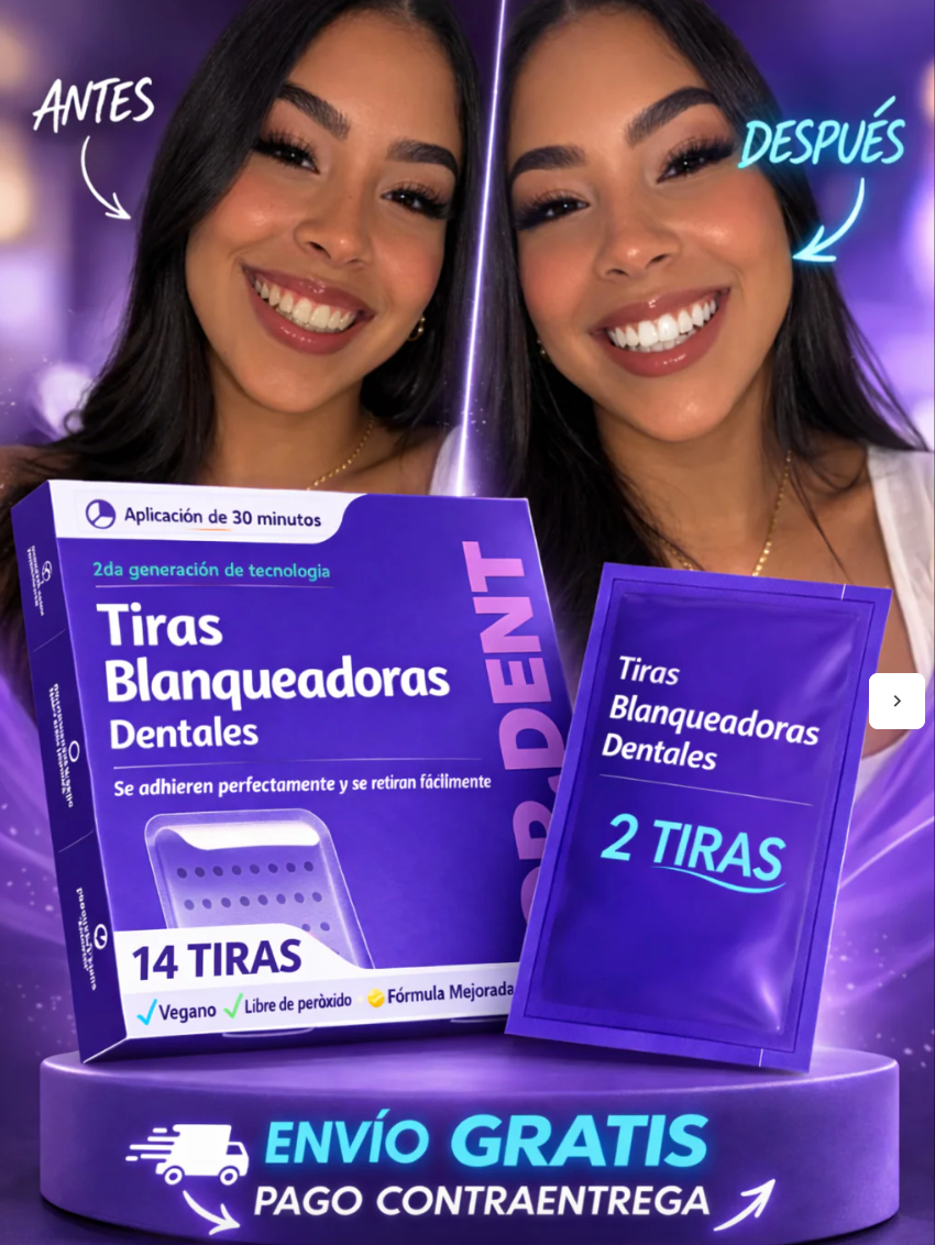 TIRAS MORADAS BLANQUEADORAS 🦷💜