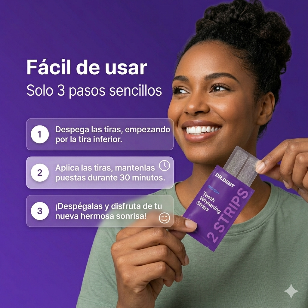 TIRAS MORADAS BLANQUEADORAS 🦷💜