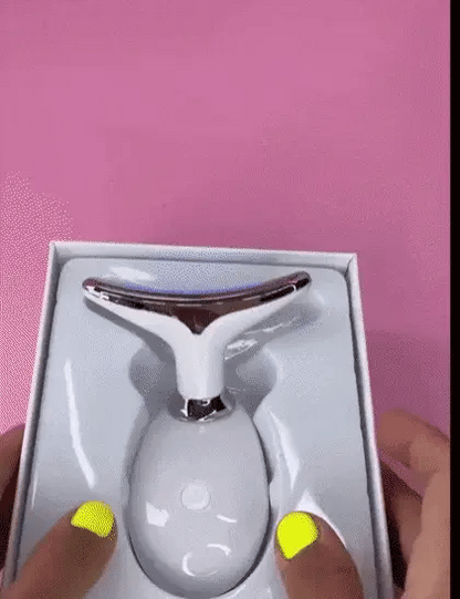 Masajeador Facial LED con Vibración – Cuidado Facial Profesional en Casa 🎁 HOY 30%DCTO