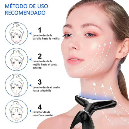 Masajeador Facial LED con Vibración – Cuidado Facial Profesional en Casa 🎁 HOY 30%DCTO